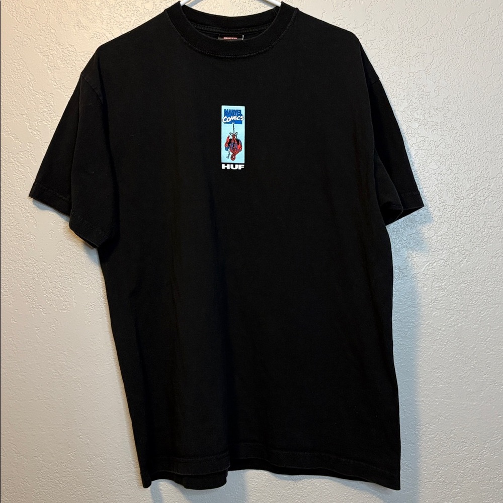 Marvel HUF Designs Spider-Man Black T-Shirt Men’s L